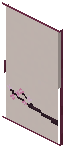 Crimson Black Paper Sliding Door
