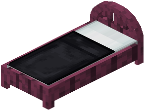 Crimson Black Plank Bed