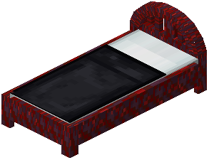 Crimson Black Wood Bed