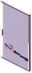 Crimson Blue Paper Sliding Door