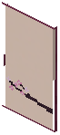 Crimson Brown Paper Sliding Door