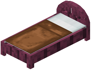 Crimson Brown Plank Bed
