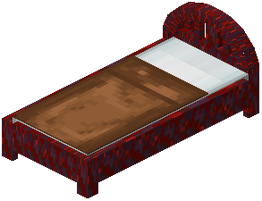 Crimson Brown Wood Bed