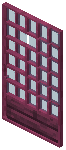 Crimson Cyan Grid Sliding Door