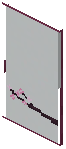 Crimson Cyan Paper Sliding Door