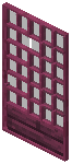 Crimson Gray Grid Sliding Door