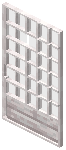 Pale Oak White Grid Sliding Door