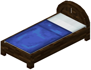 Spruce Blue Wood Bed