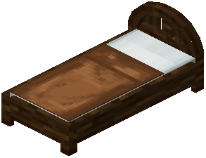 Spruce Brown Wood Bed