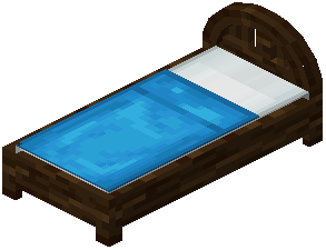 Spruce Light Blue Wood Bed