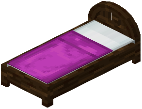 Spruce Magenta Wood Bed