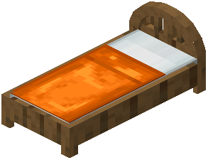 Spruce Orange Plank Bed
