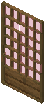 Spruce Pink Grid Sliding Door