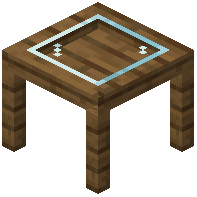 Spruce Plank Glass Table