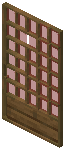 Spruce Red Grid Sliding Door