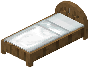Spruce White Plank Bed