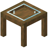 Spruce Wood Glass Table