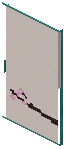 Warped Black Paper Sliding Door