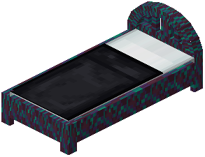 Warped Black Wood Bed