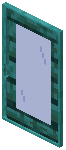 Warped Blue Glass Sliding Door