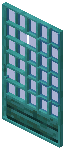 Warped Blue Grid Sliding Door