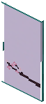 Warped Blue Paper Sliding Door