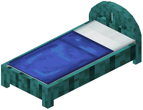 Warped Blue Plank Bed