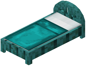Warped Cyan Plank Bed
