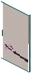 Warped Gray Paper Sliding Door