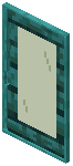 Warped Green Glass Sliding Door