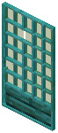 Warped Green Grid Sliding Door