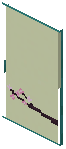 Warped Green Paper Sliding Door