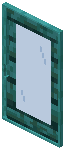 Warped Light Blue Glass Sliding Door