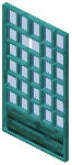 Warped Light Blue Grid Sliding Door