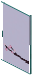 Warped Light Blue Paper Sliding Door