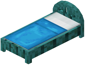 Warped Light Blue Plank Bed