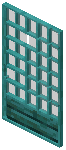 Warped Light Gray Grid Sliding Door