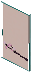 Warped Light Gray Paper Sliding Door