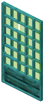 Warped Lime Grid Sliding Door