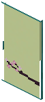 Warped Lime Paper Sliding Door