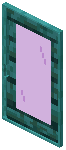 Warped Magenta Glass Sliding Door