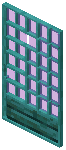 Warped Magenta Grid Sliding Door