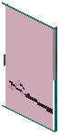 Warped Magenta Paper Sliding Door