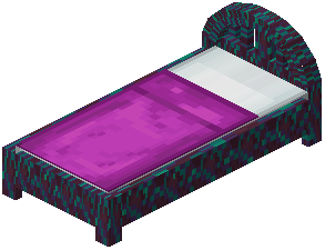 Warped Magenta Wood Bed