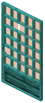 Warped Orange Grid Sliding Door