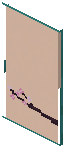 Warped Orange Paper Sliding Door