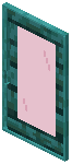 Warped Pink Glass Sliding Door