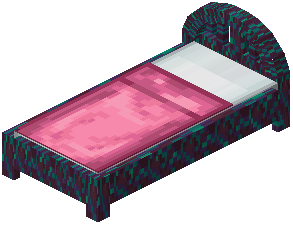 Warped Pink Wood Bed