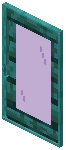 Warped Purple Glass Sliding Door