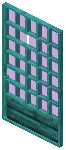 Warped Purple Grid Sliding Door